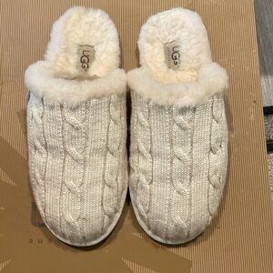 UGG Sweater Knit Scuffette Slippers - Cream